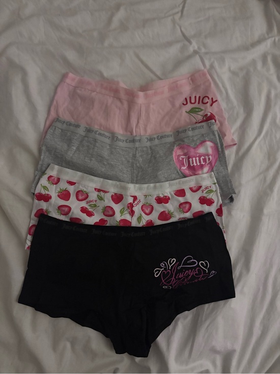 Juicy Couture Pants - BNWT Juicy Couture 4-Pack Boyshorts in Pink, Gray, White, Black